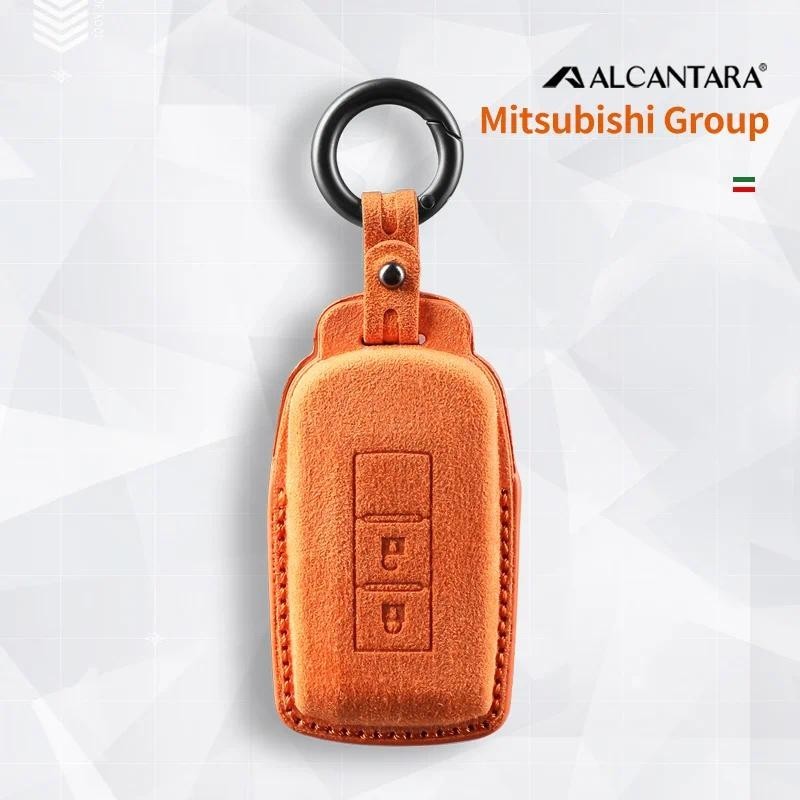 Dành Cho Mitsubishi Outlander 2015 Pajero Sport 2020G Pajero Sport 3 Alcantara Xe Chìa Khóa 2 Nút Mó