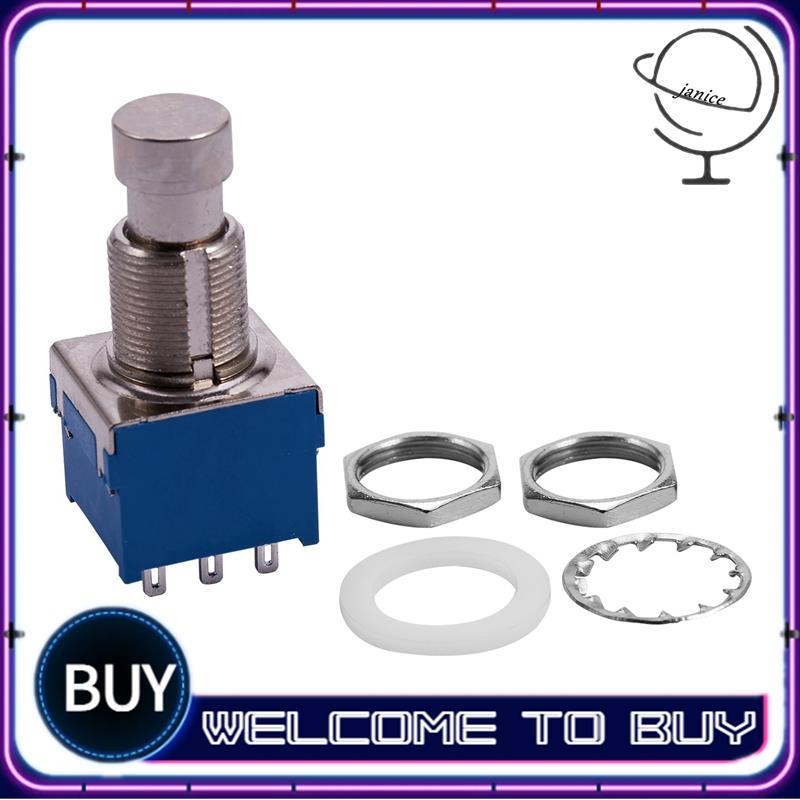 Hiệu Ứng Đàn Guitar 3PDT 9 Chân Chốt Stomp Bàn Đạp Footwitch Công Tắc Chân Màu Xanh