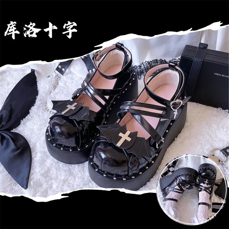 Giải phóng mặt bằng Clolita Cross Potabi Academy Giày lolita chính hãng