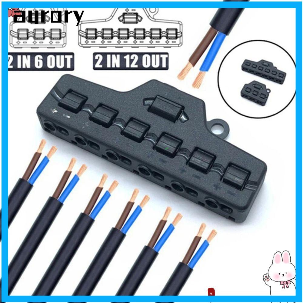 Bộ chia đầu nối dây AURORY, Khối đầu cuối điện loại đẩy 1 trong 6, Điện áp không đổi chuyên nghiệp L