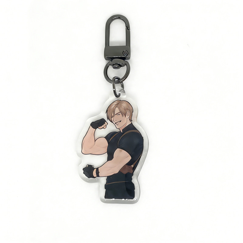 LEON KENNEDY ACRYLIC Keychain Resident Evil Cute cartoon game Character pendant