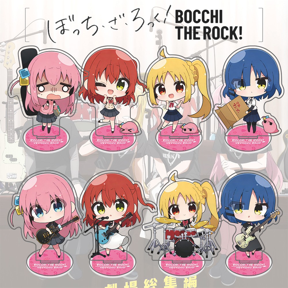 Bocchi the Rock Acrylic Stand Keychain, Kessoku Band Hitori Nijika Ryo Ikuyo Figure, Chibi Musical I