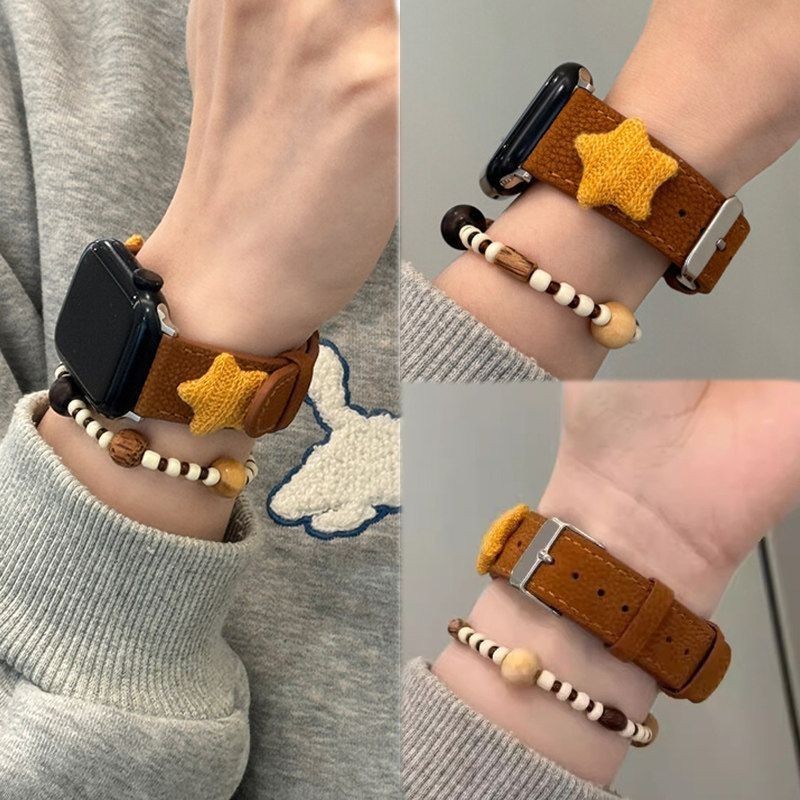 Dây đeo đồng hồ len cao cấp dành cho nữ, phù hợp với Apple Watch