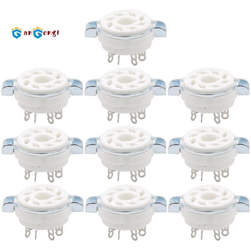 10 Chiếc Khung Xe Gắn 8 Pin K8A Octal Gốm Ống Ổ Cắm Cho KT88 KT66 6SN7 5AR4 GZ34 5881 6V6 5U4G 6550 