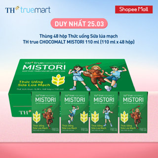 Thùng thức uống sữa lúa mạch TH true CHOCOMALT MISTORI 110ml (48 Hộp)