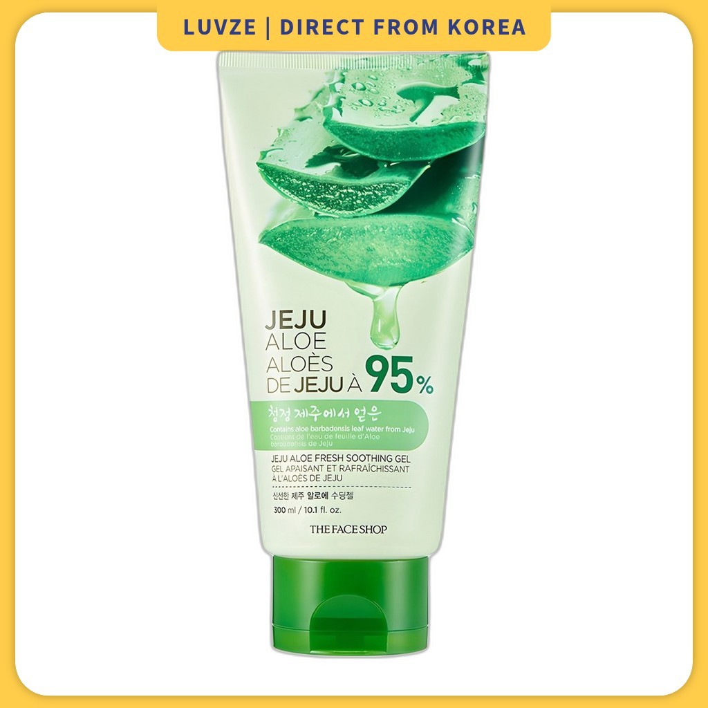 [thefaceshop] Gel làm dịu nha đam Jeju, 300ml, 1pc / Gel lô hội Hàn Quốc / Hydrat hóa tức thì / Chín