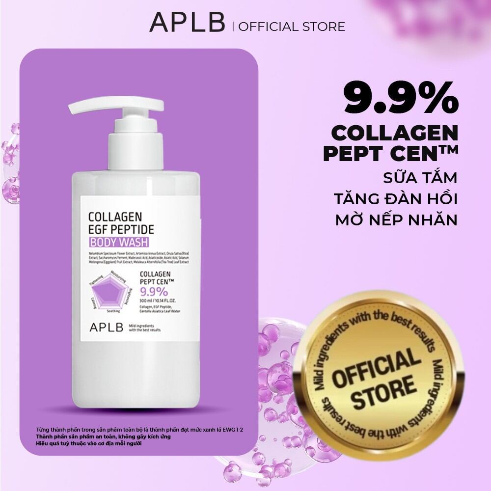 Sữa Tắm APLB Collagen EGF Peptide 300ml | Căng Mịn Da – Tăng Đàn Hồi – Dưỡng Ẩm  — APLB Collagen EGF
