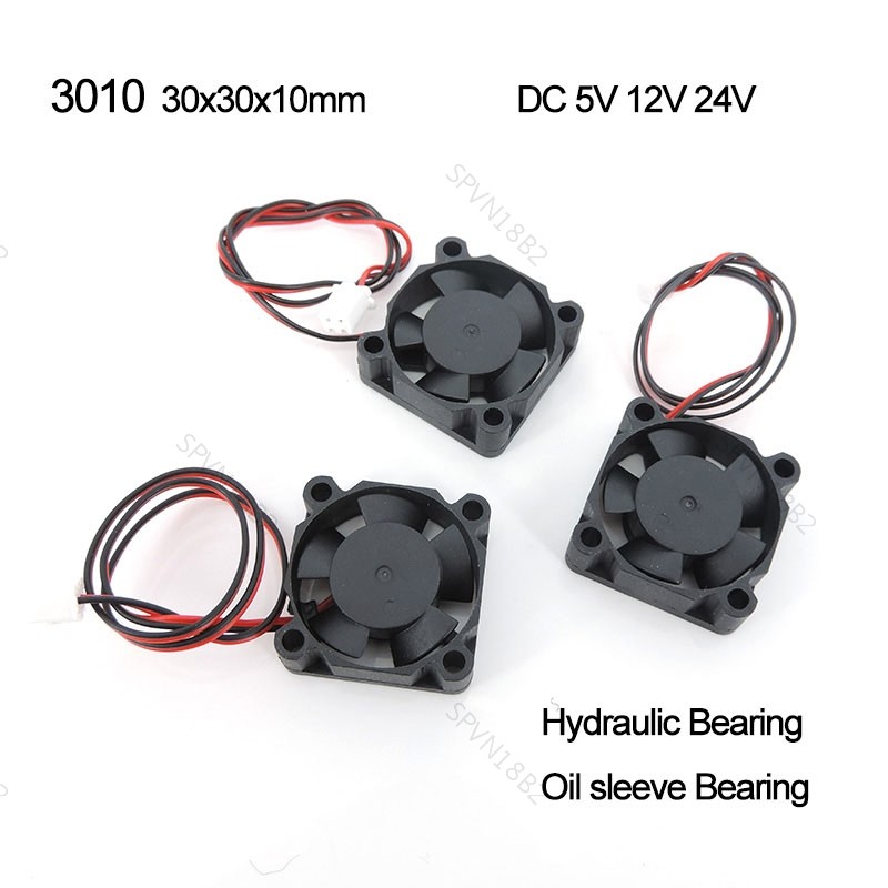 Quạt làm mát 3cm DC 5V 12V 24V 3010 30MM 30 * 30 * 10MM Quạt máy in 3D Tay áo dầu Vòng bi thủy lực D