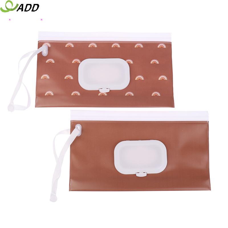THÊM 1 Chiếc EVA Di Động Snap-Strap Hộp Khăn Giấy Ướt Túi Flip Cover Túi Đựng Mỹ Phẩm Ngoài Trời Hữu
