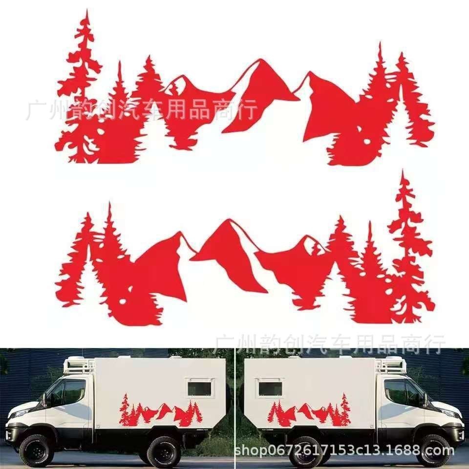 C C c425 Mẫu Đa Năng Núi Rừng Phong Cảnh Totem Xe Dán RV Tán Thân Xe Dán Vòng Hoa