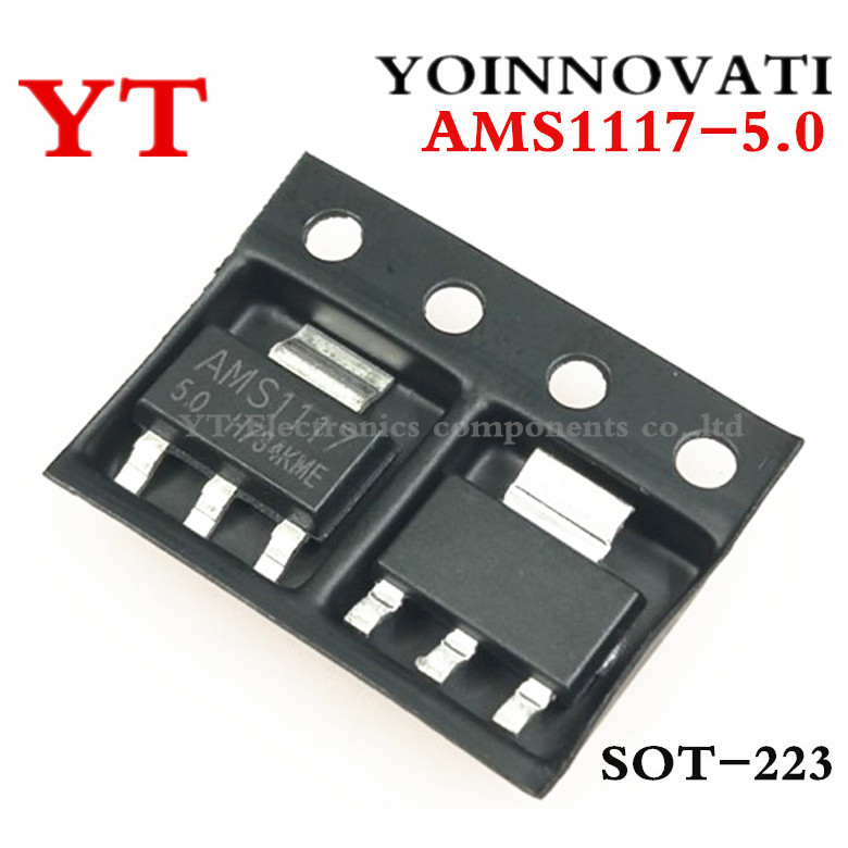 100 CÁI AMS1117-5.0 AMS1117-5.0V, AMS1117 1117 5V 1A SOT223 Bộ Điều Chỉnh Điện Áp