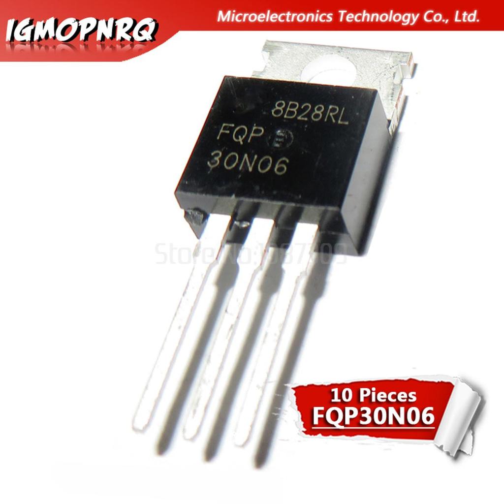 10 CÁI FQP30N06 FQP50N06 STP55NF06 STP65NF06 STP75NF75 LM317T IRF3205 Transistor TO-220 TO220 30N06 