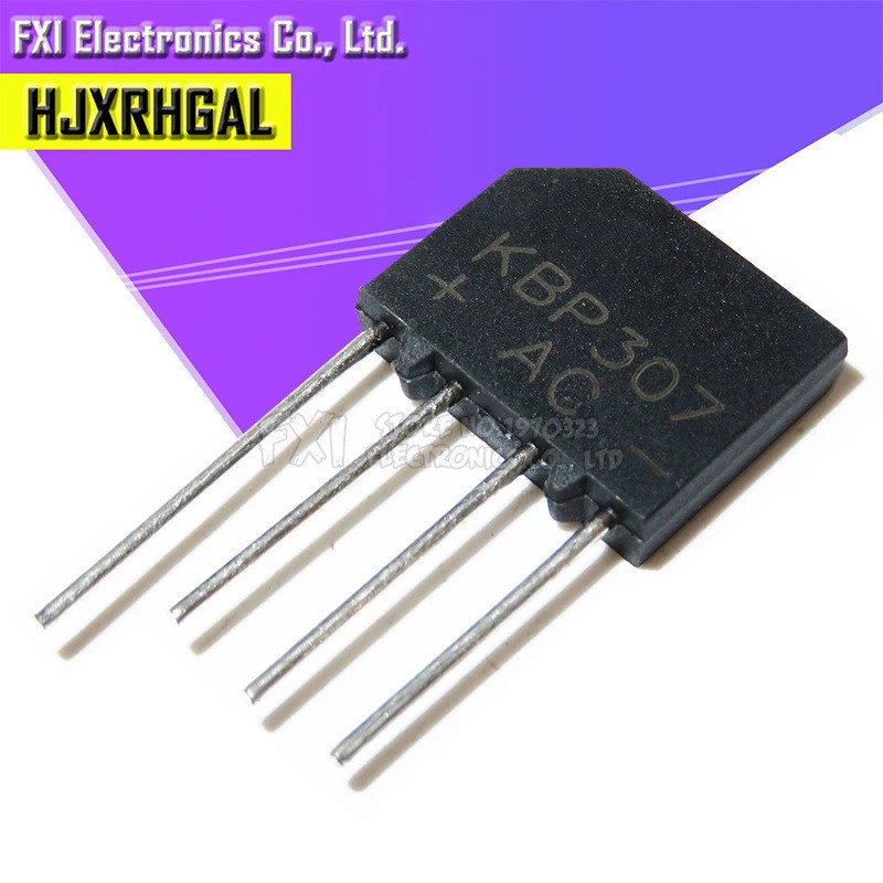 100 CÁI KBP307 KBP 307 ZIP 3A 700V Bộ chỉnh lưu cầu phẳng