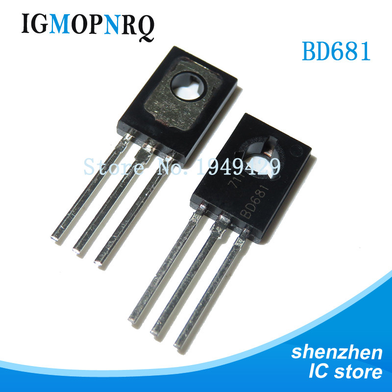 10 Cái / lốc BD681 TO-126 BD681A TO126 NPN 80V 4A Transistor Mới