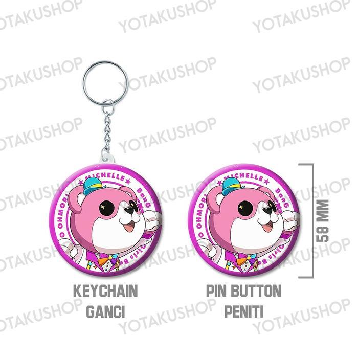 Pin Peniti Atau Gantungan Kunci Keychain 58mm Bang Dream Hello Happy World Seri 1 YOTAKUSHOP - Miche