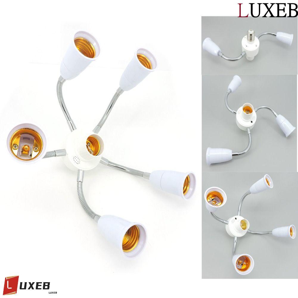 Bộ chia ổ cắm đèn LUXEB E27, Bộ chuyển đổi bóng đèn có ống nối dài Bộ chuyển đổi giá đỡ đèn E27, có 