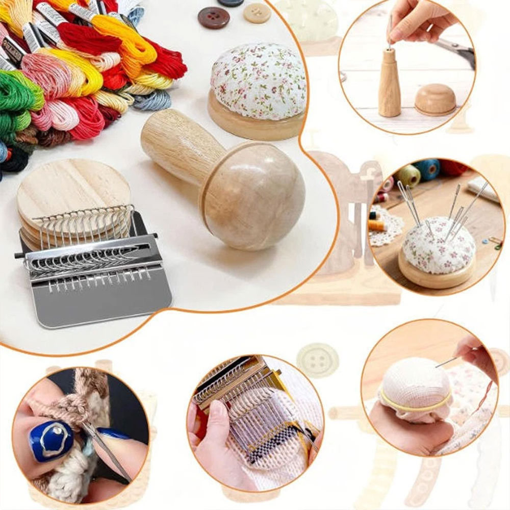 Diy Creative Braiding Patching Machine Hand Knitting Wooden Speed Weve Type Small Loom Tool Stitchin