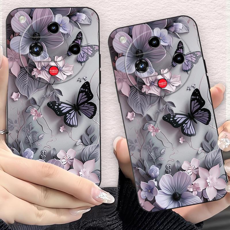 Ốp Lưng Cho ZTE Nubia RedMagic 10 Air Nubia Z70S Ultra Nubia Focus 2 Ốp Điện Thoại Hoa Bướm Sang Trọ