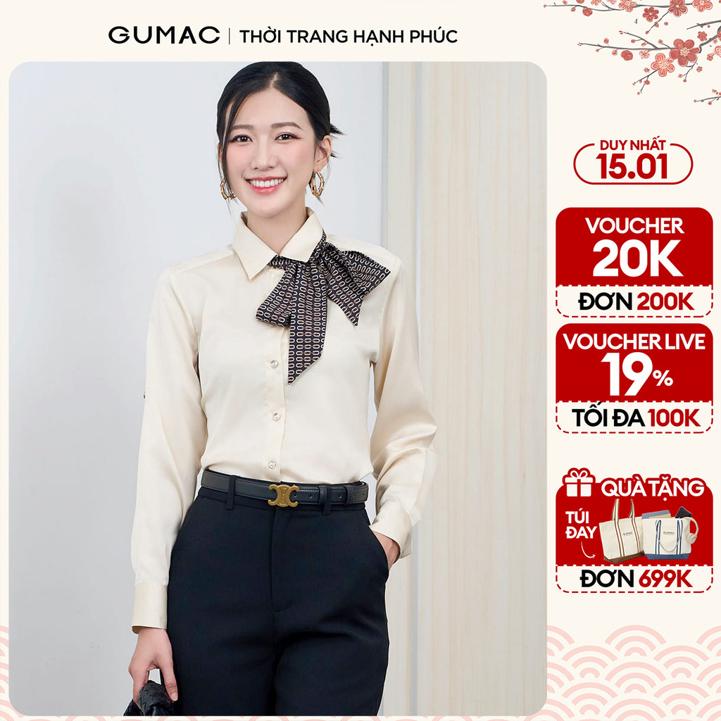 Áo sơ mi nữ GUMAC rã đô  AE06082