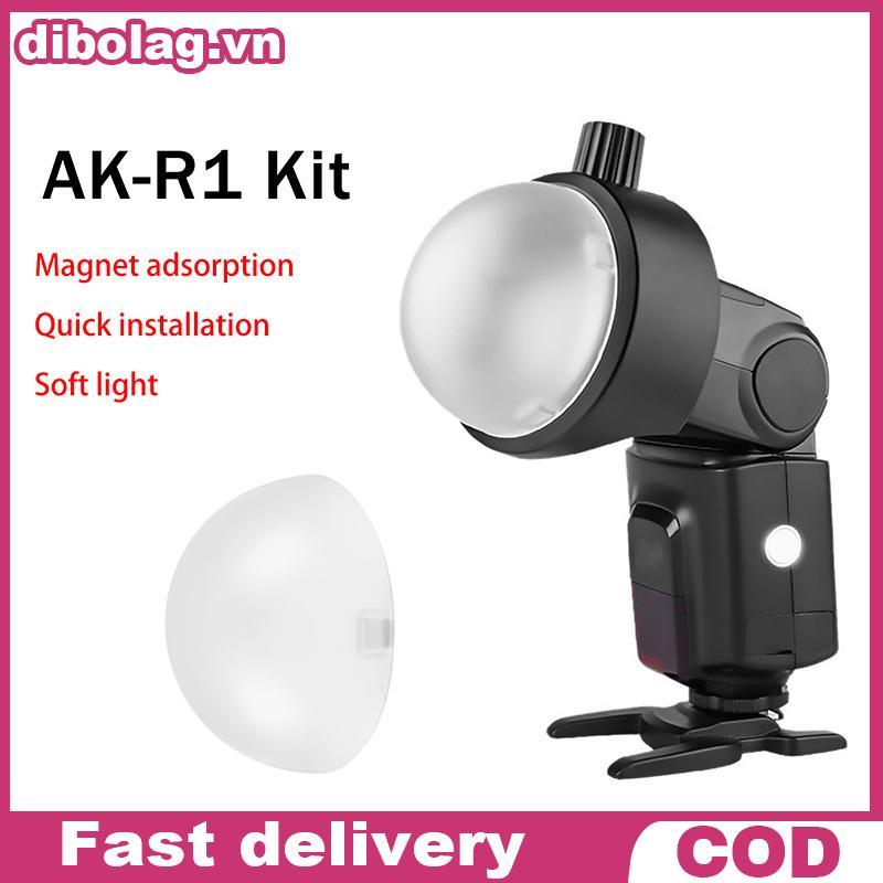 DIBO 1Pc AK-R11 Máy khuếch tán vòm từ tính thay thế cho đèn flash đầu tròn V1 / cho AD200 / AD200Pro