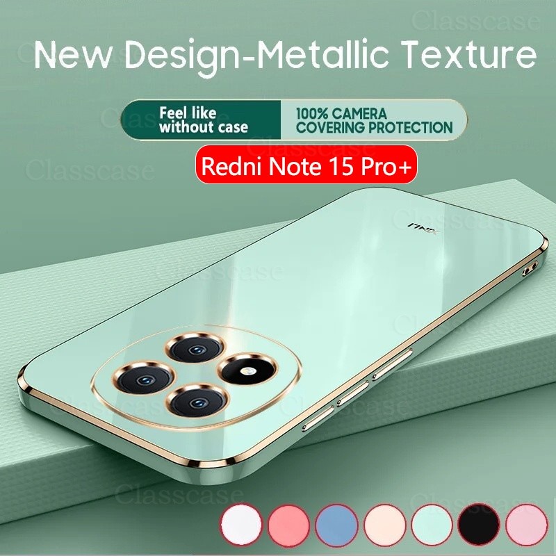 Ốp Lưng Cho Redmi Note 15 Pro Plus 15Pro 15ProPlus 15Pro + Note15 Pro + 15Pro Mạ Bóng Mềm Vỏ Điện Th