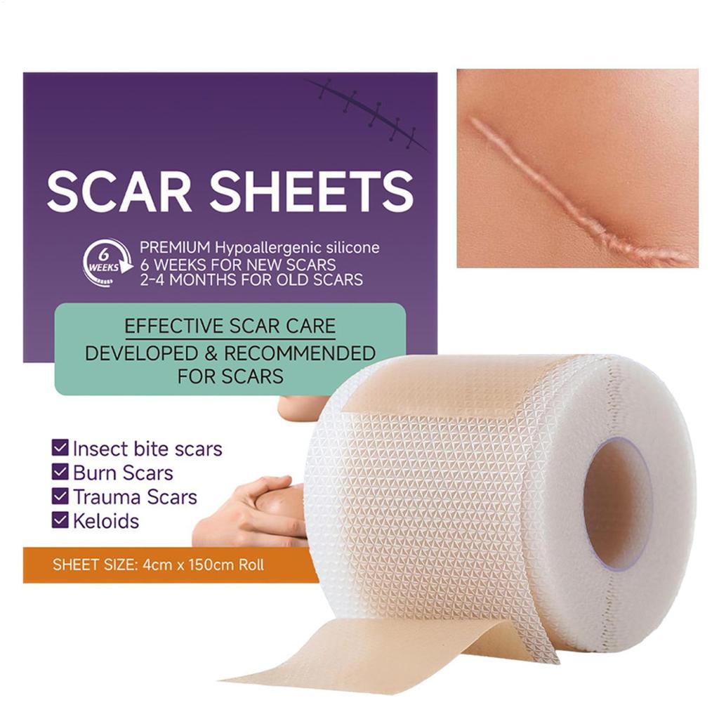 Silicone Tape for Scars Surgical Scar Plasters Reusable Scald Blemish Removal Sheet Body Mark Care P
