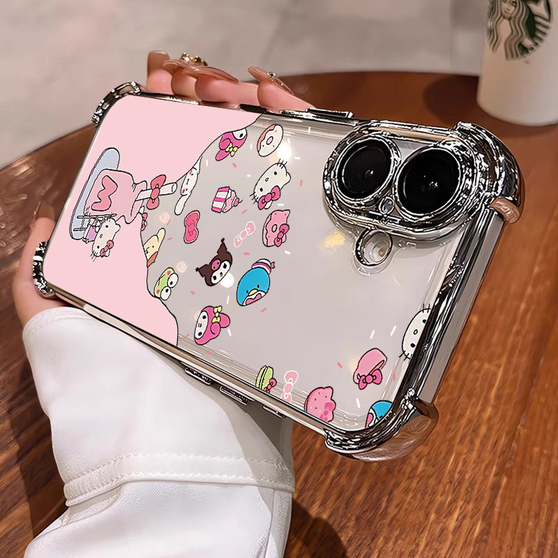 Ốp điện thoại chai gia đình Hello Kitty ngộ nghĩnh cho Xiaomi Poco M6 M3 Pro M5S X6 X5 X3 Pro NFC X4