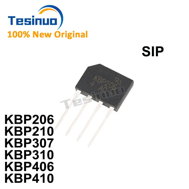 5 CÁI KBP206 KBP210 KBP307 KBP310 KBP410 KBP406 cầu phẳng chỉnh lưu cầu cầu cọc Còn hàng