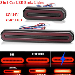 Đèn hậu phanh ô tô 12V-24V 3 trong 1 LED - Đèn tín hiệu rẽ DRL cho xe tải Trailer ATV