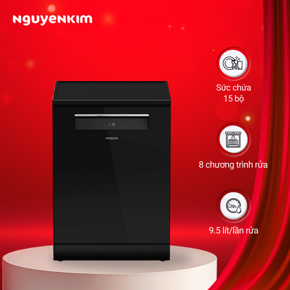 Máy rửa chén độc lập Hitachi HDF-F158CVGB