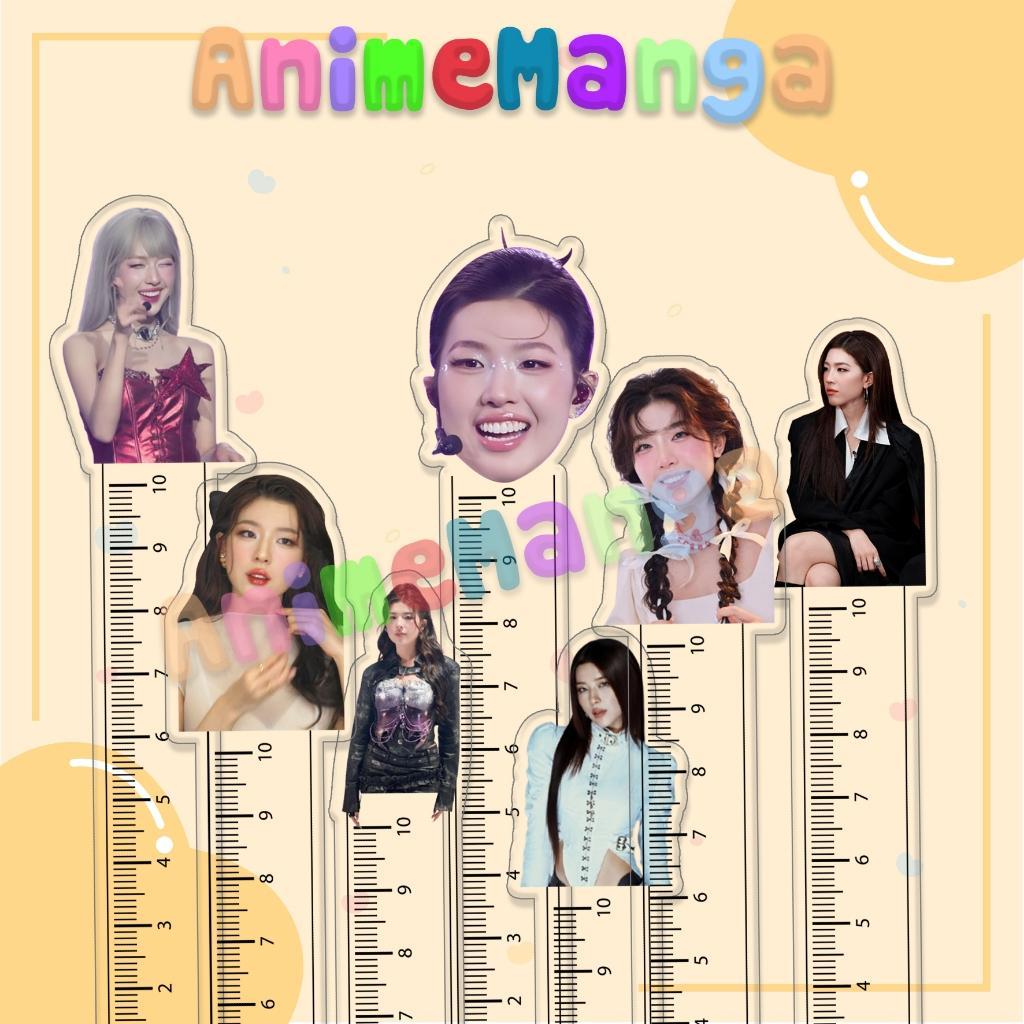 Thước kẻ em xinh Lamoon dễ thương chất liệu acrylic trong suốt