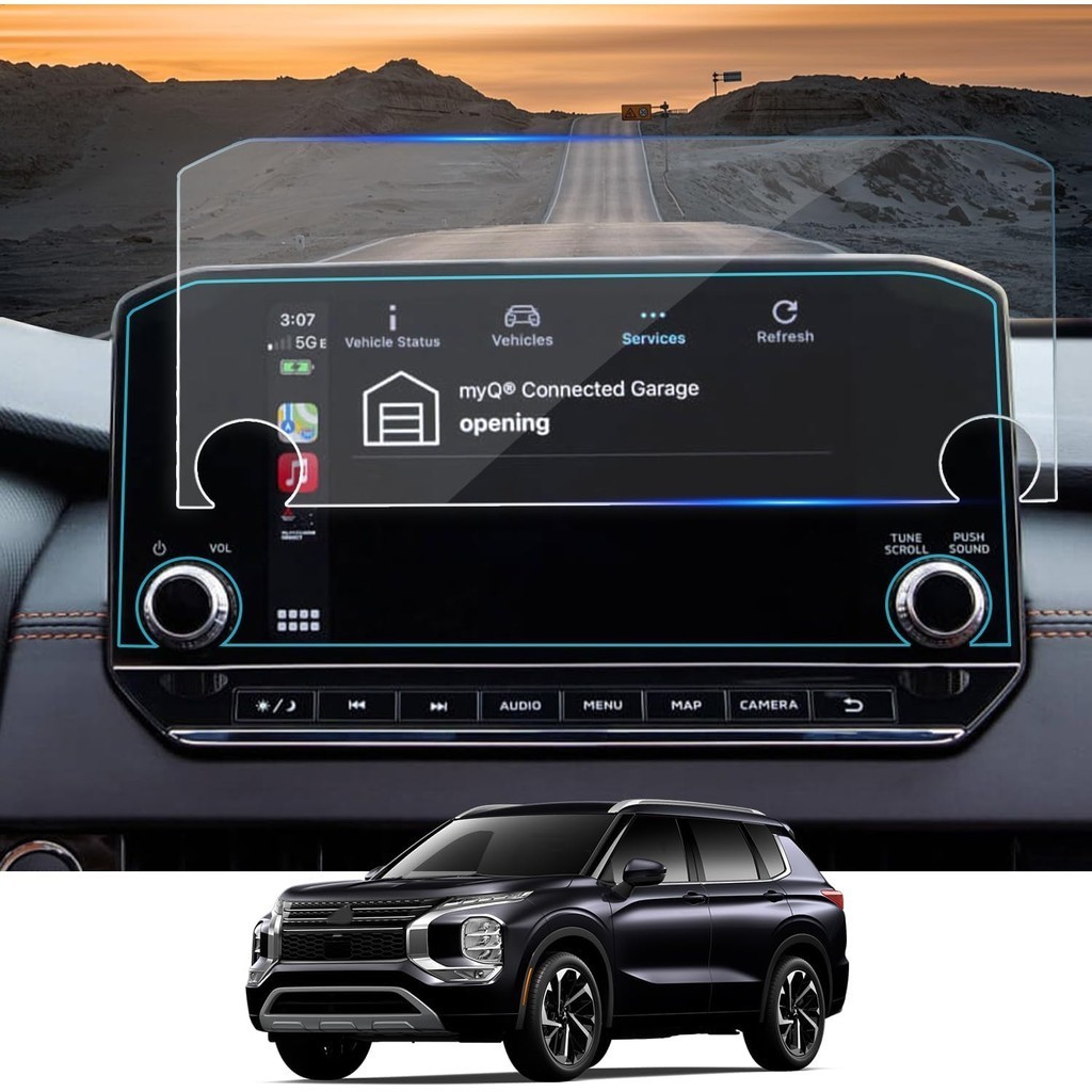 Kính cường lực bảo vệ màn hình cho Mitsubishi Outlander 2022-2024, Phim màn hình điều hướng thông ti