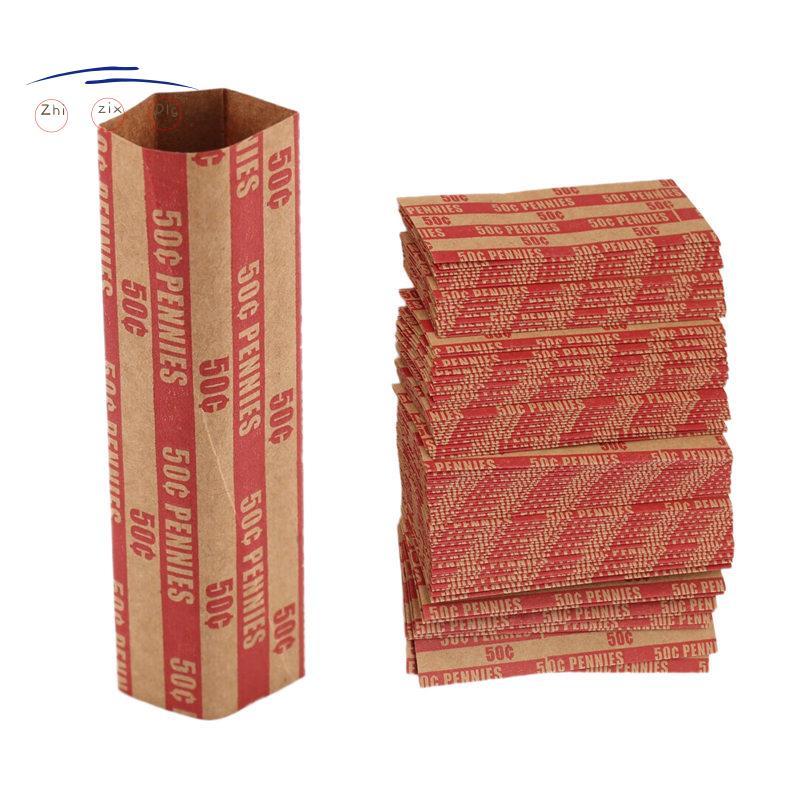 100 mảnh Penny Coin Wrappers Penny Tay áo Penny Giấy phẳng Penny Rolls Wrappers