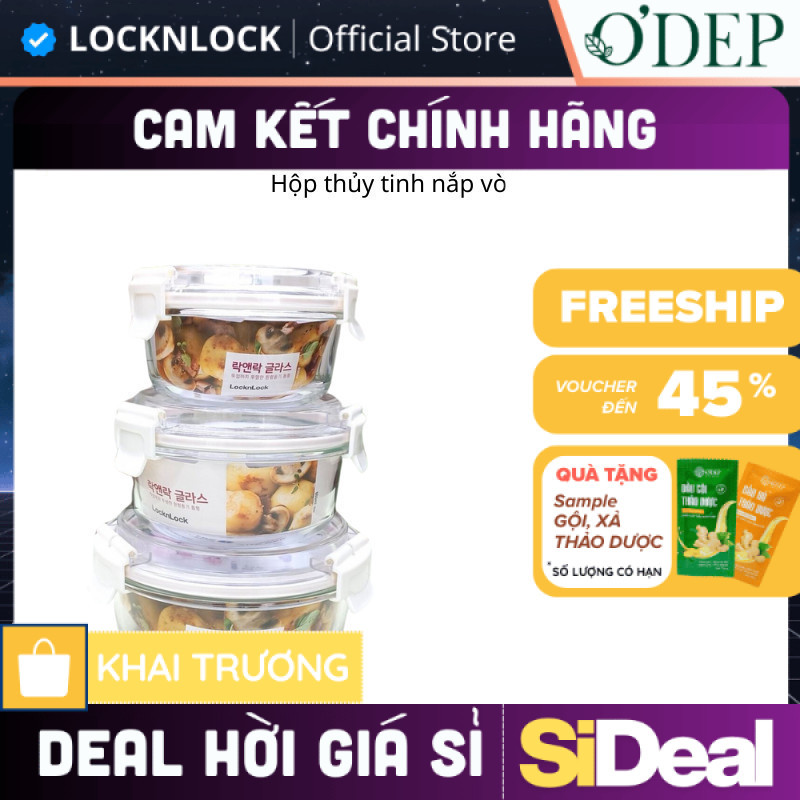 Hộp thủy tinh nắp vòm tritan 950ml Chính hãng LocknLock LLG896 - SIDEAL SIA