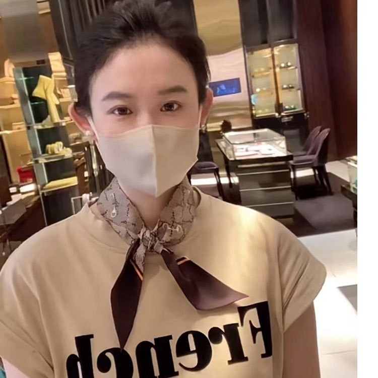 Small Silk Scarf Mulberry Silk Long Narrow Neck Scarf Double-Sided Tie Bag Ribbon Scarf Ribbon Hair