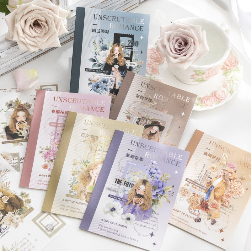 Mẫu mới năm 2026 Ketchup Girl Sticker Book Unhidden Romantic Series Dual-Material Cắt khuôn Sổ tay C