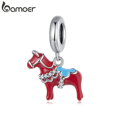 Bamoer Hạt Ngựa Dala DIY - Mặt Dây Chuyền và Vòng Tay cho Nữ, Quà Tặng Perfect
