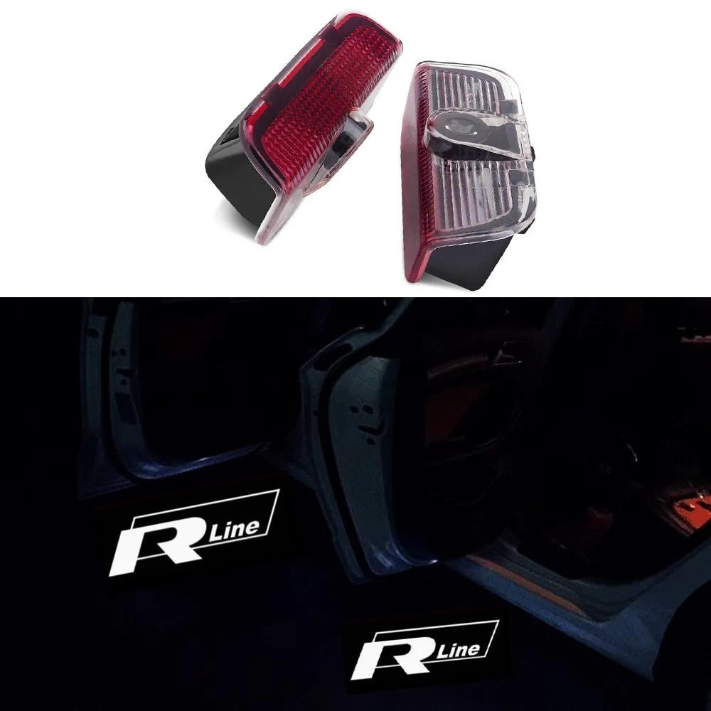Cửa Cho VW Rline Bóng Đèn Rline Đèn Cửa LED Ma Chào Mừng Cho VW Jetta Tiguan Scirocco Passat MAGOTAN