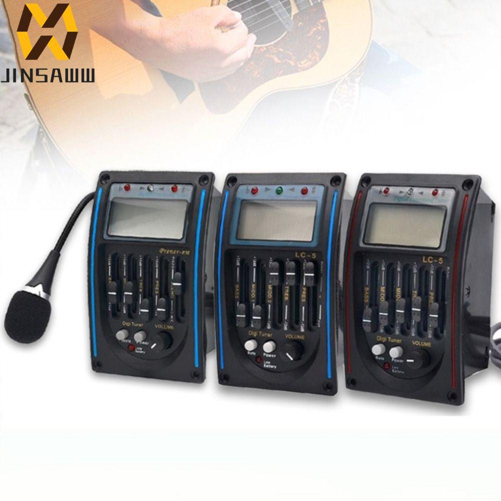 JENIFERDZ Band Acoustic Guitar Preamp, Hệ thống chỉnh đàn guitar LC-5 / 4 5 Band, Bộ cân bằng EQ Điề