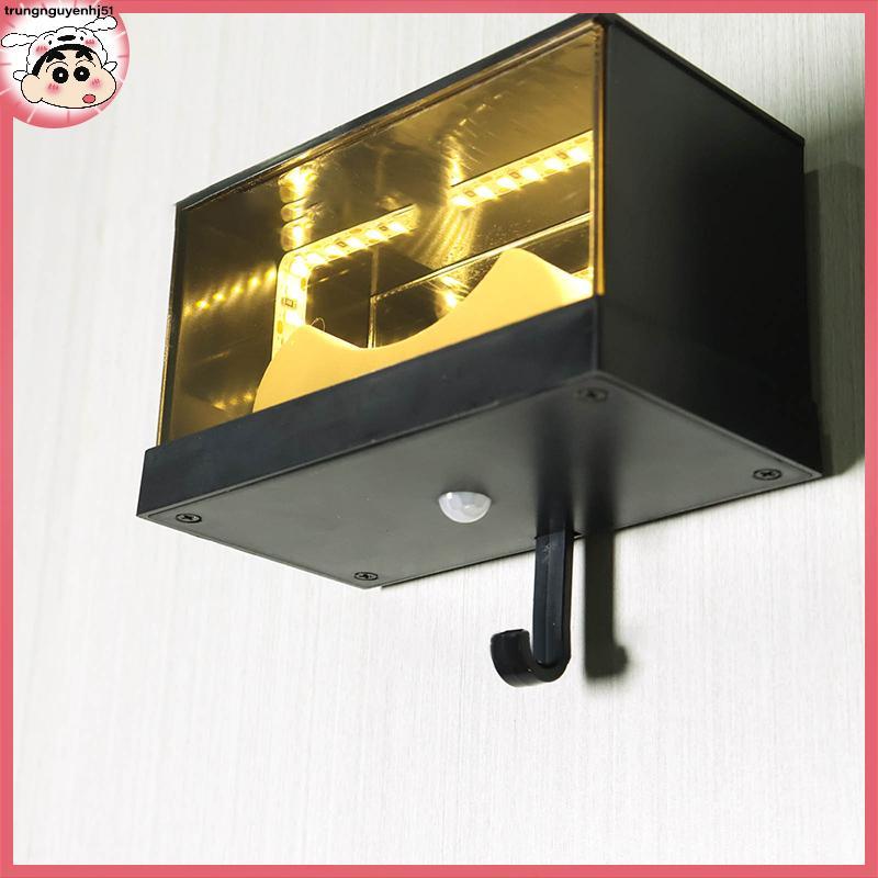 [Tàu 24 giờ] Car Garage Key holder with Opening Door Wall Mount Garage Keychain Hanger with LED Race