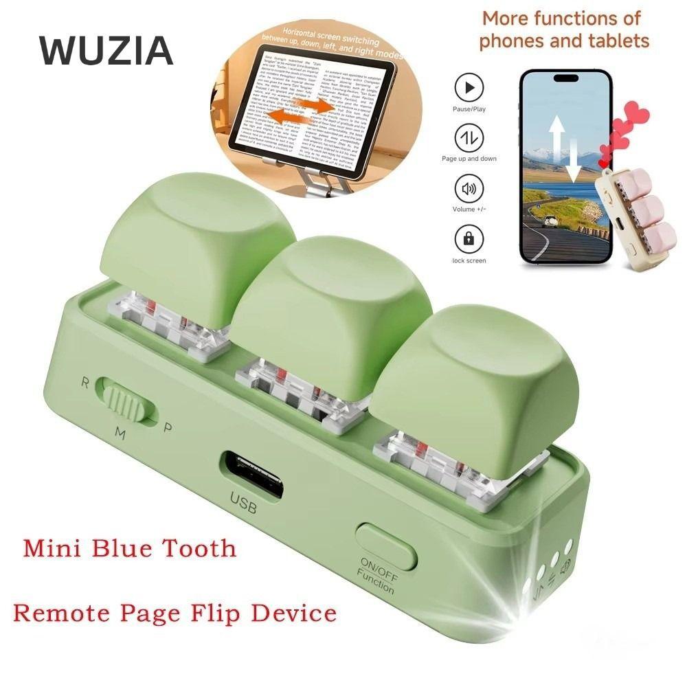 WUZIA Bàn Phím Trang Turner, 3 Phím Đa Năng EBook Trang Turner Bàn Phím, Di Động Đa Năng Trang Bluet