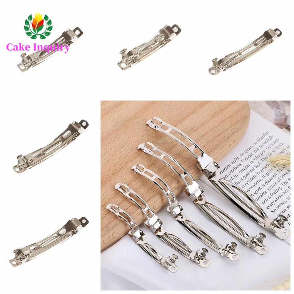 SAHRAI 20 cái kẹp tóc spring clip màu bạc kim loại - Phụ kiện tóc thời trang