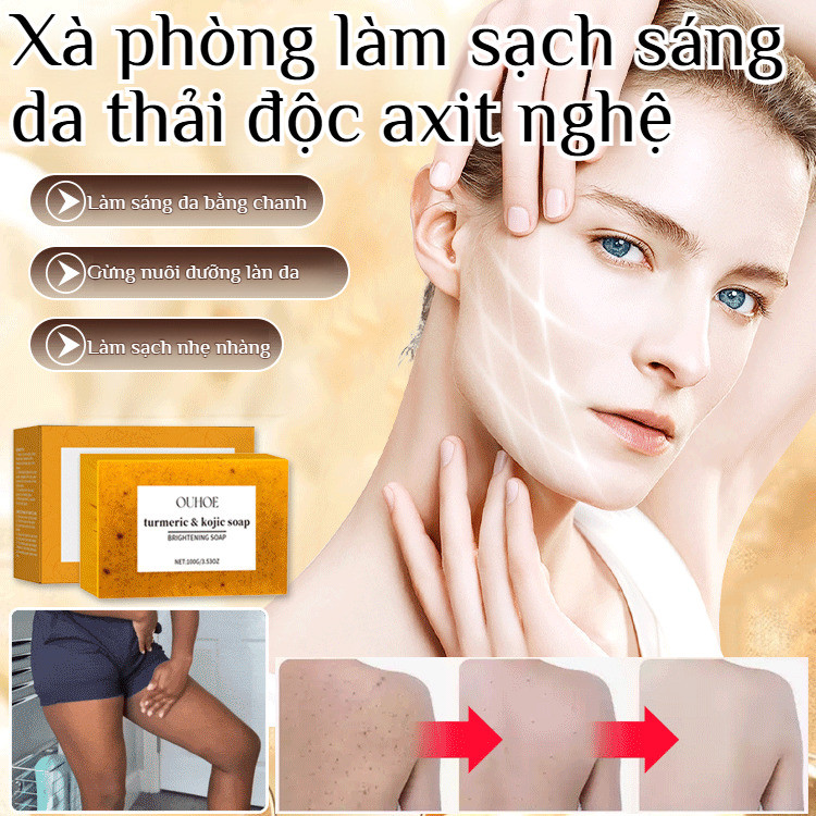 【Loại Bỏ Mụn & Dưỡng Trắng Da Chỉ Sau 7 Ngày】 Sữa Rửa Mặt Chiết Xuất Nghệ Và Acid Koji Đặc Trị Mụn T