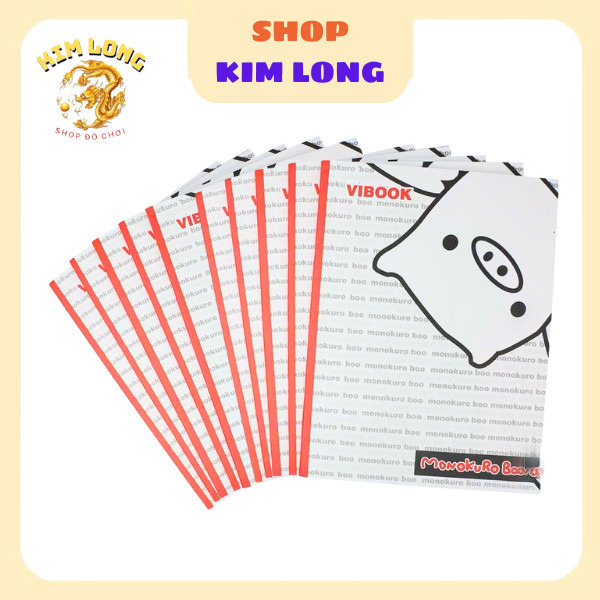 TẬP VĨNH TIẾN VIBOOK HEO COMBO 10 CUỐN TẬP / 5 CUỐN TẬP HỌC SINH 96 TRANG / 200 TRANG  4 Ô LY VIBOOK