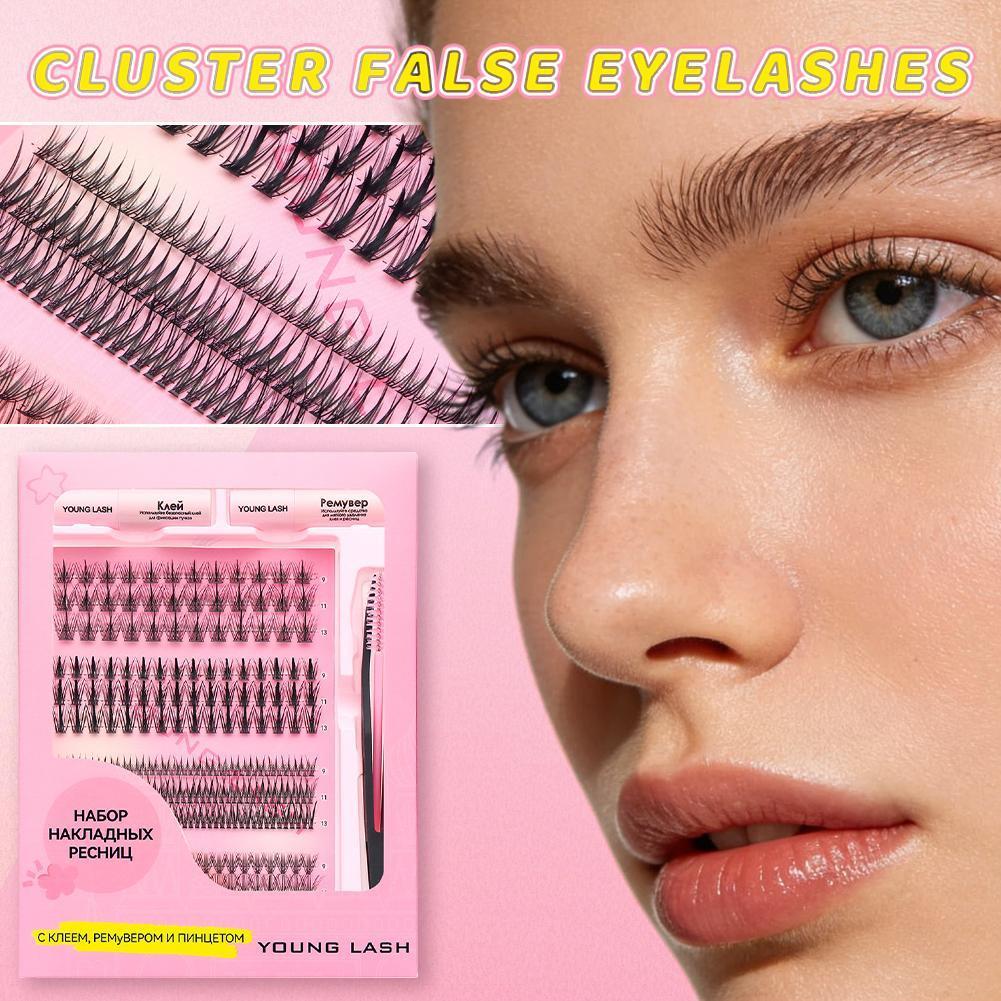 [TOTO] Bộ keo dán mi tự làm cho cụm đơn Phần mở rộng mi đuôi cá hoạt hình màu vàng với R6w9 [TOTO]