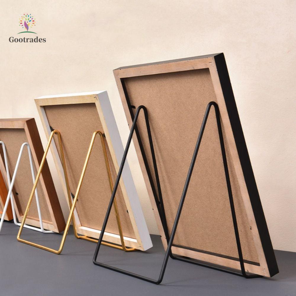 GOOTRADES Giá lưu trữ sách, File Photo Iron Magazine Rack, Bộ sưu tập báo đơn giản Giá đỡ hình ảnh V