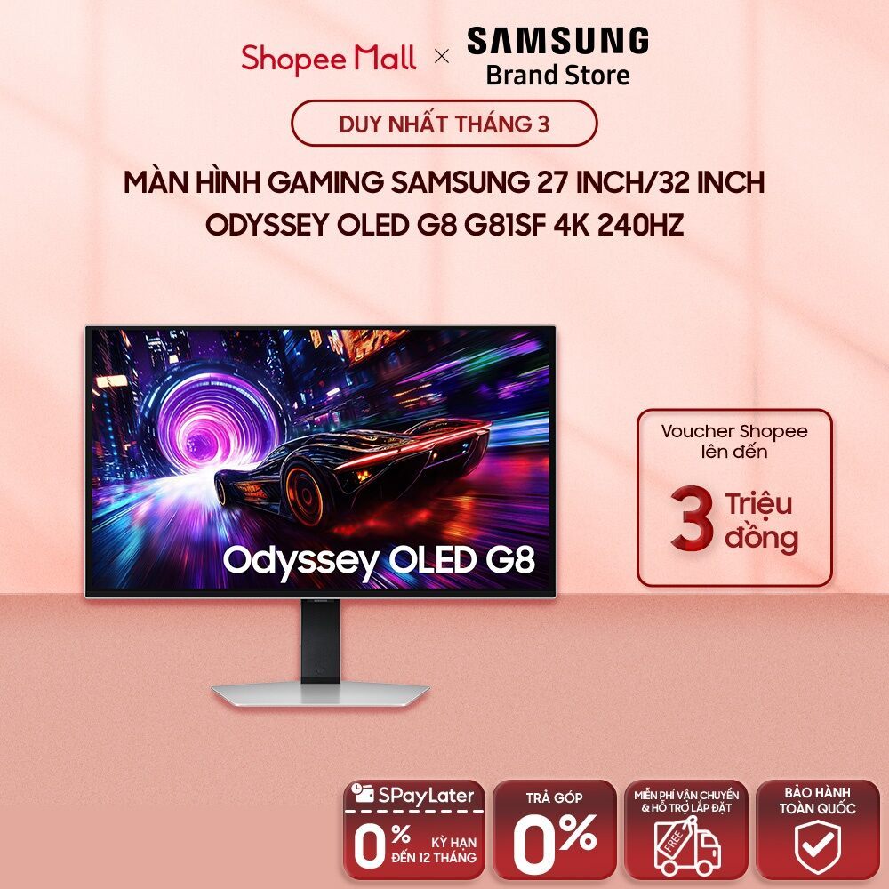 [FREESHIP]  Màn hình Gaming Samsung 27 Inch/32 InchOdyssey OLED G8 G81SF 4K 240Hz LS27FG812SEXXV/LS3