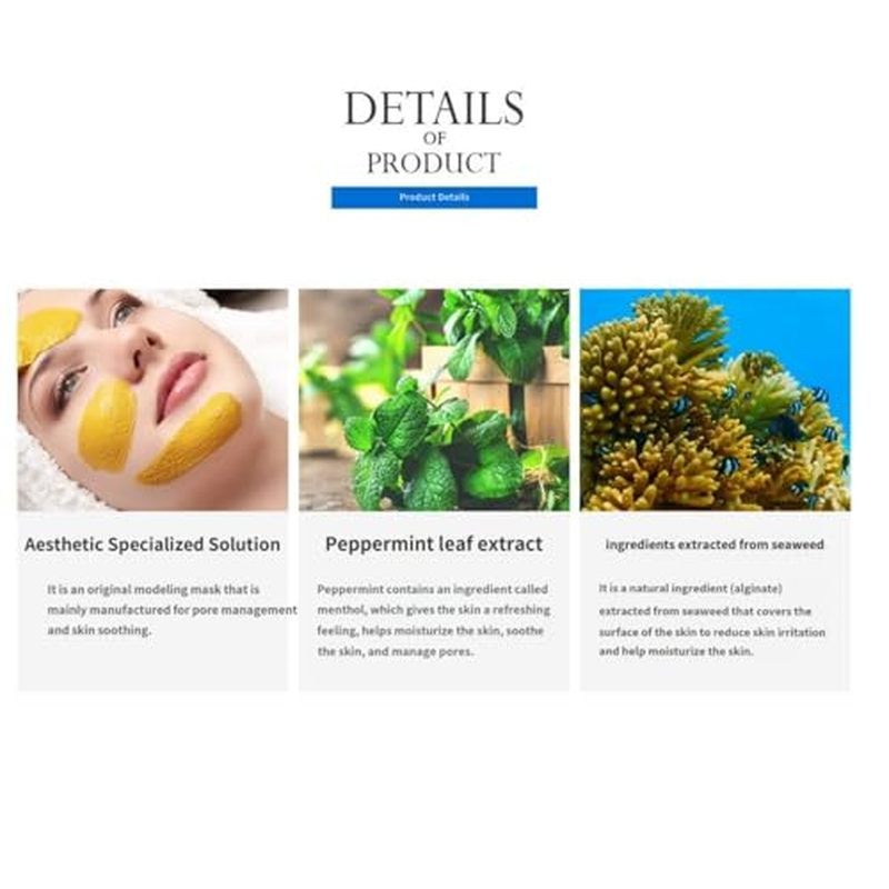 Anskin Modeling Mask Powder Pack Cool Ice để làm dịu và quản lý lỗ chân lông, 240g