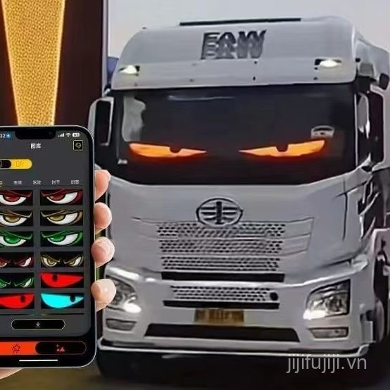 Demon Eye Car Light Quảng cáo Màn hình mềm Dễ dàng cài đặt Màn hình hiển thị Nhãn dán ô tô Emoticon 