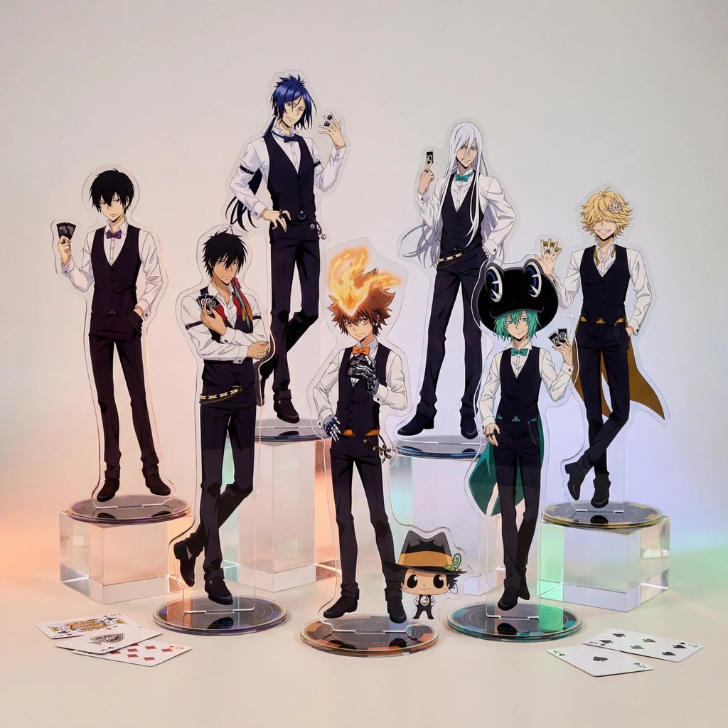 Katekyo Hitman Reborn Acrylic Standee 15cm Double Sided Tsunayoshi Kyoya Anime Peripheral Desk Decor